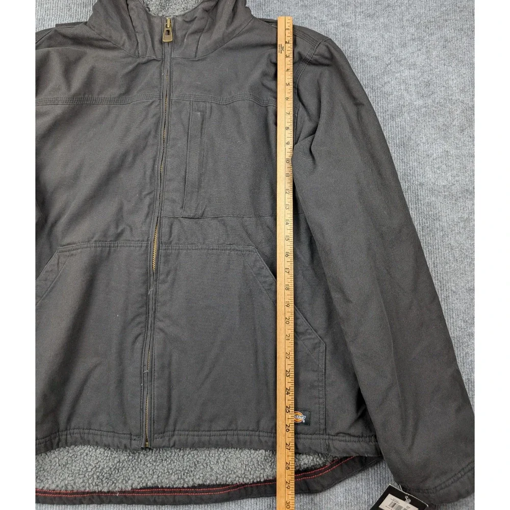 Dickies Duck Canvas Jacket Mens 2XL Fleece Lined Work Wear Hooded TJ360 Utility